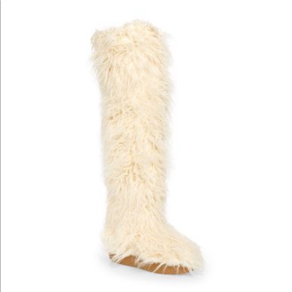 Jeffrey Campbell Fluffy Faux Fur Bootie Size 10